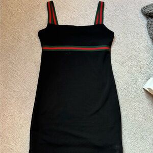 Designer-Inspired Black Mini Dress